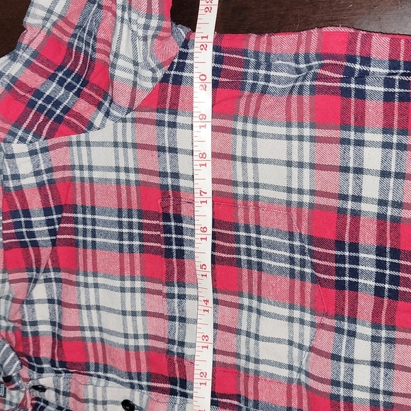 Classic Plaid Lumberjack Oversized Button down Top Size XS - Picture 3 of 6